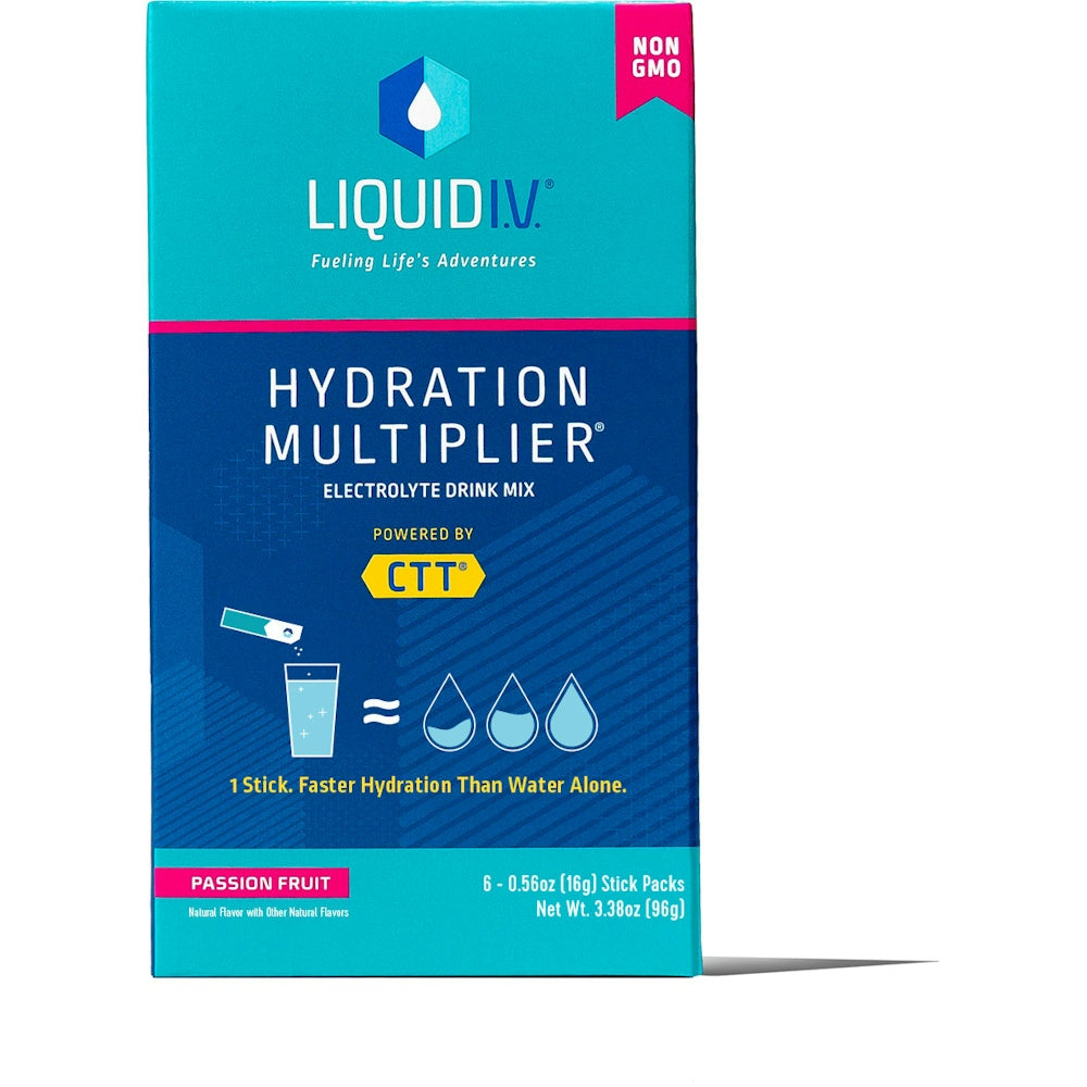 Liquid I.V. Mezcla de Bebida Electrolítica Multiplicadora de Hidratación - Fruta de la Pasión (6 Ct)