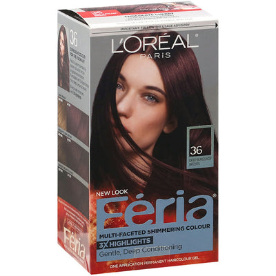 Feria L'Oreal Paris Permanent Hair Color 36 Deep Burgundy Brown