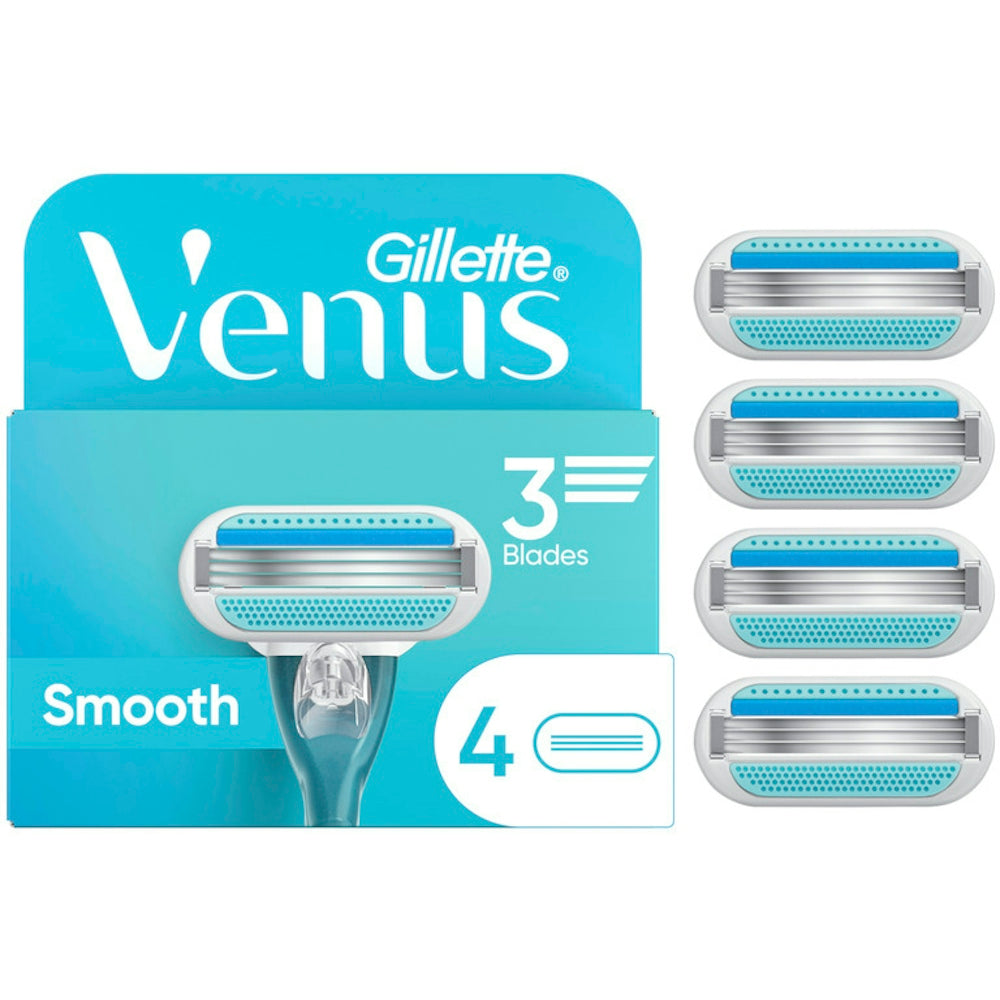 Recambios de cuchillas Gillette Venus Smooth para mujeres - Paquete de 4