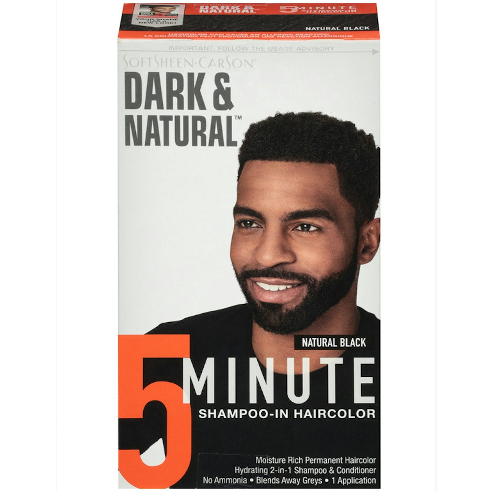 Dark & Natural 5-Minute Shampoo-In Hair Color Kit for Men