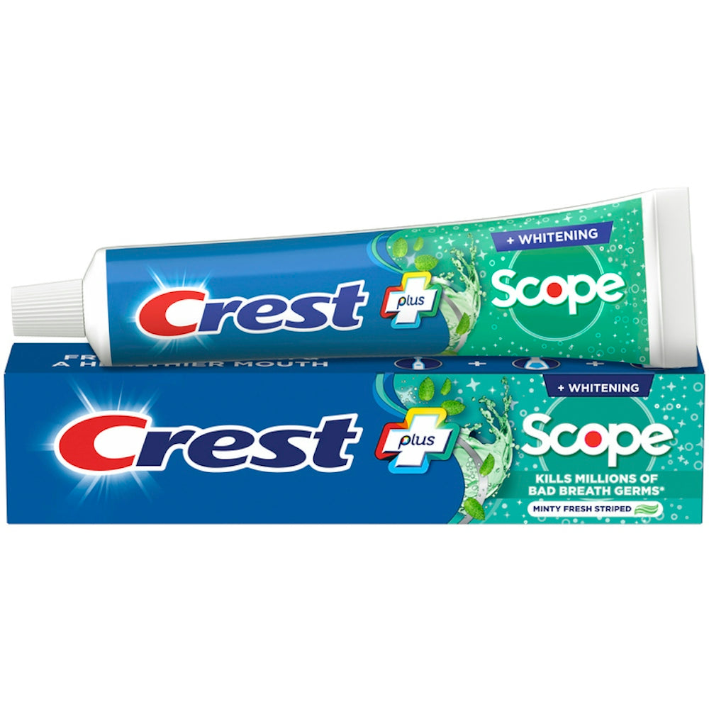 Dentifrice fluoré Crest Complete + Scope Whitening - Menthe fraîche, 0,85 oz