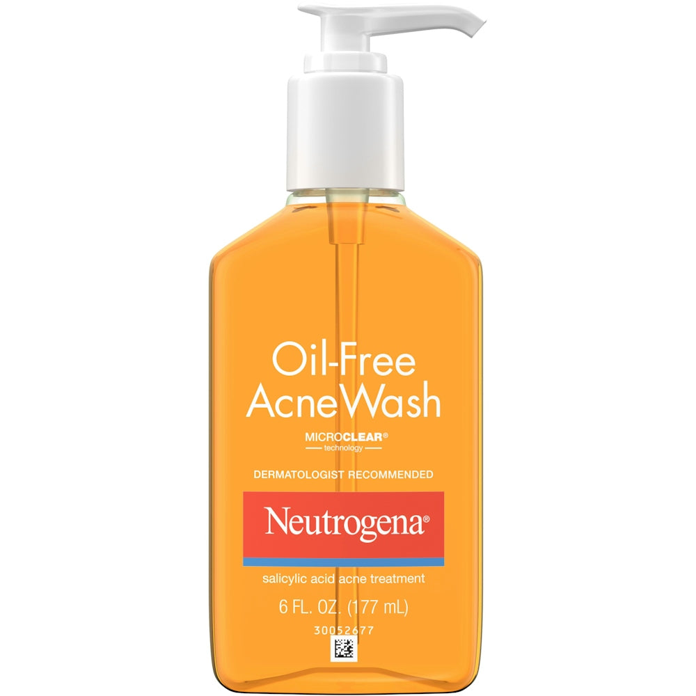 Neutrogena Limpiador Facial Antibacterial con Ácido Salicílico Sin Aceite - 6 Fl Oz