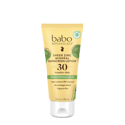 Babo Botanicals Clear For Babies Fragrance Free Zinc Sunscreen Lotion - SPF 30
