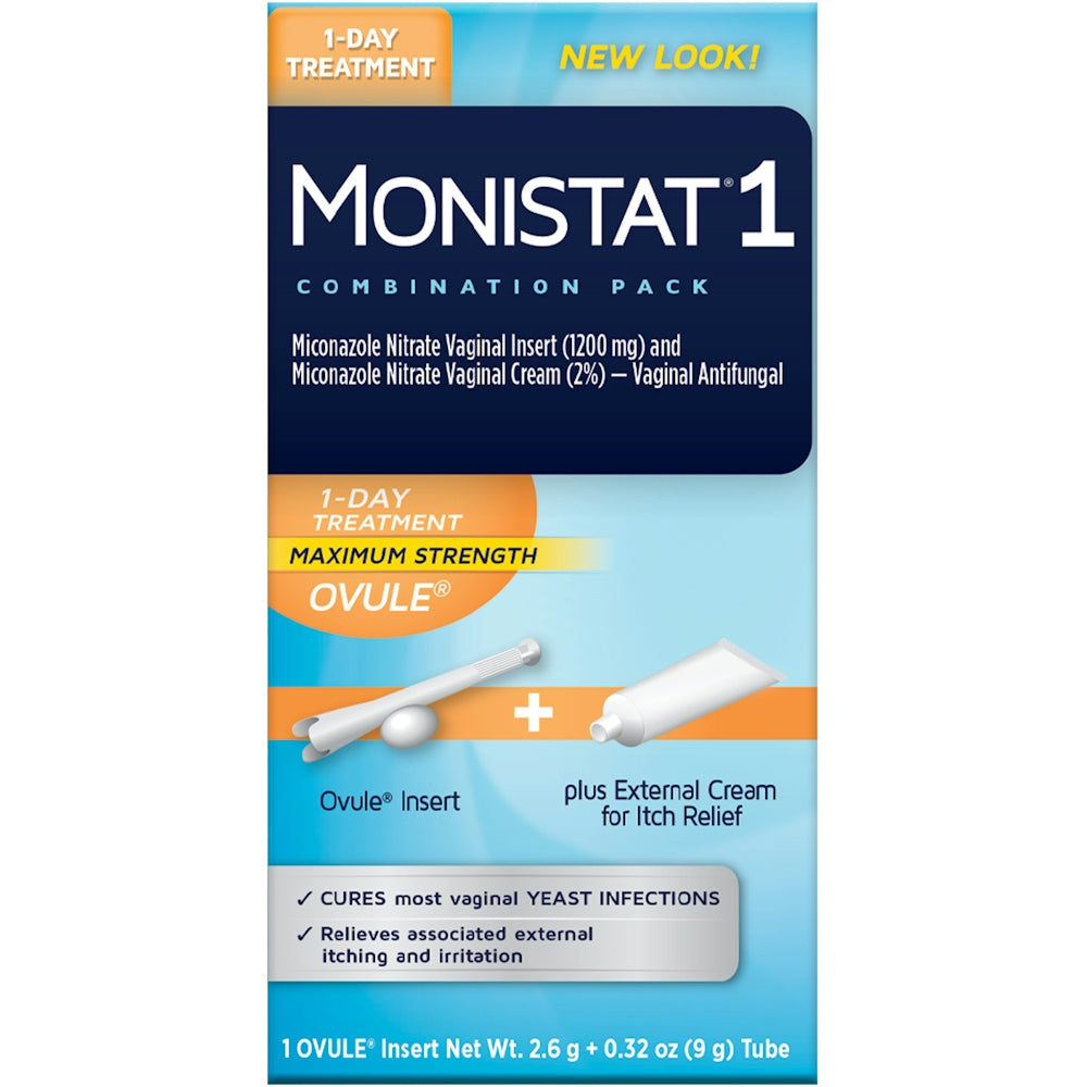 Monistat 1 Day Treatment Ovule Insert with Anti-Itch Cream