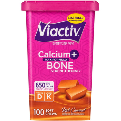 Viactiv Calcium Plus D Soft Chews - Caramel - 100ct