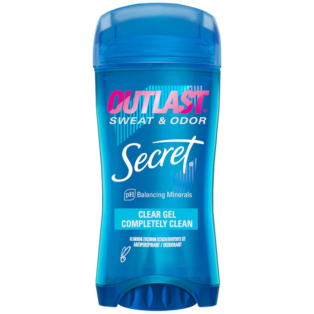 Desodorante/Antitranspirante Secret, Limpio y Completo, Gel Transparente 2.6 Oz