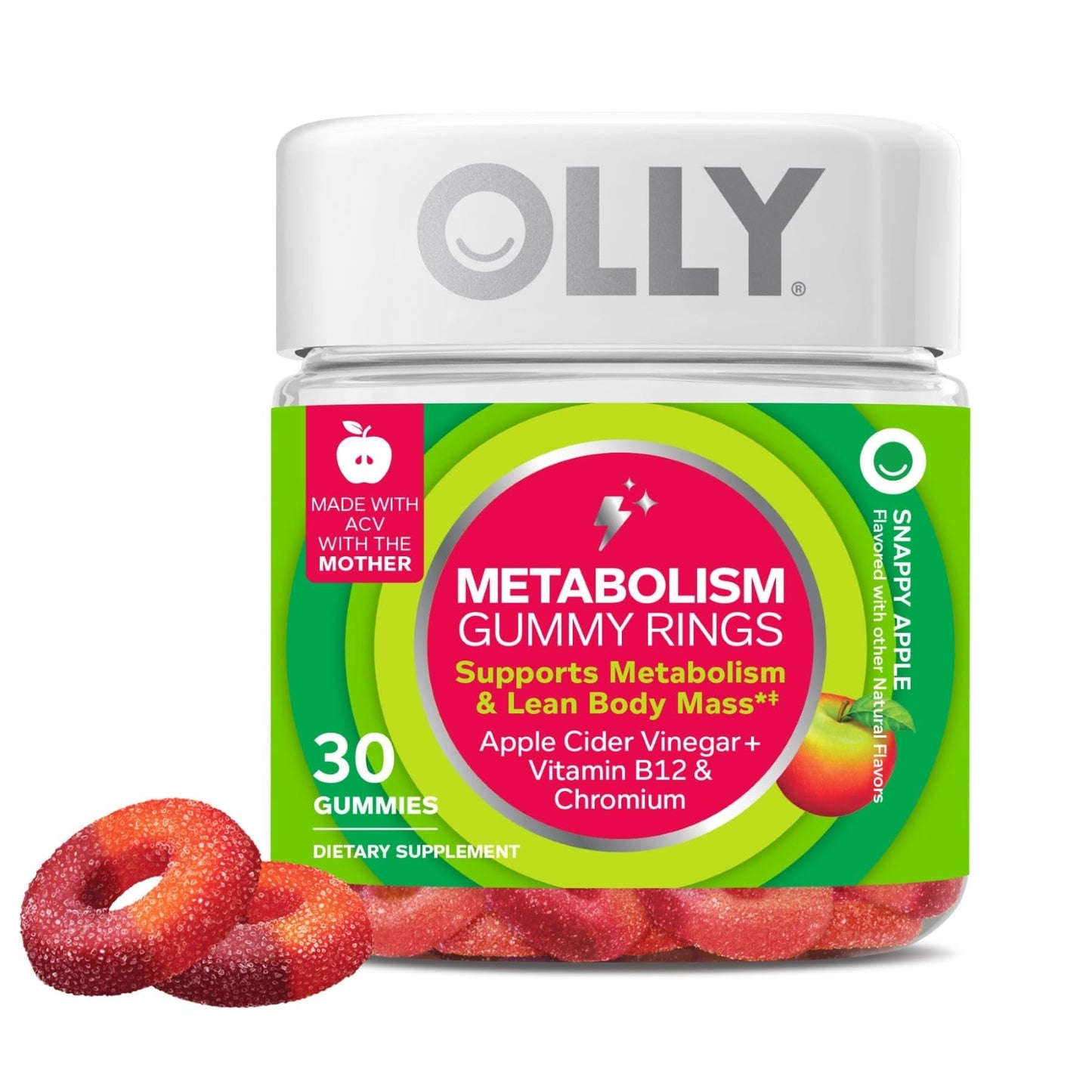 Olly Soporte Metabólico con Vinagre de Sidra de Manzana y B12