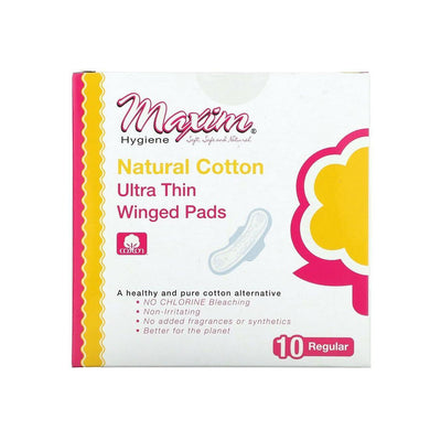 Maxim Natural Ultra Thin Winged Pads, Unscented, Daytime