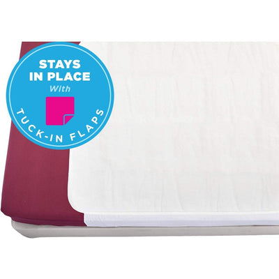 Waterproof Reusable Mattress Overlay with 100% Cotton Skin Softness