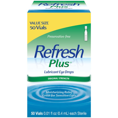 Refresh Plus Lubricant Eye Drops - Preservative-Free Single-Use Containers