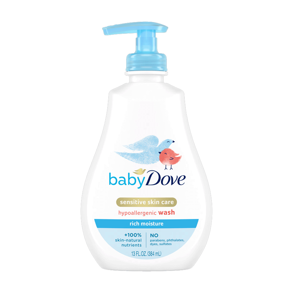 Baby Dove Lavage Tout-en-Un, Hydratation Intense, Flacon Pompe de 13 Onces