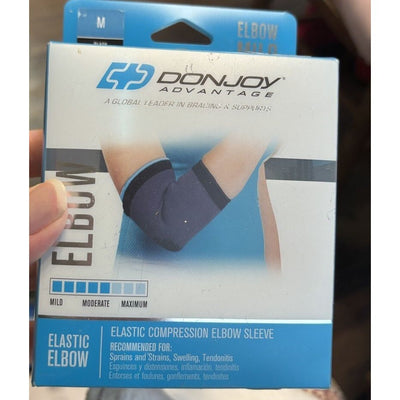 DONJOY Advantage Elastic Compression Elbow Sleeve - Medium, Black