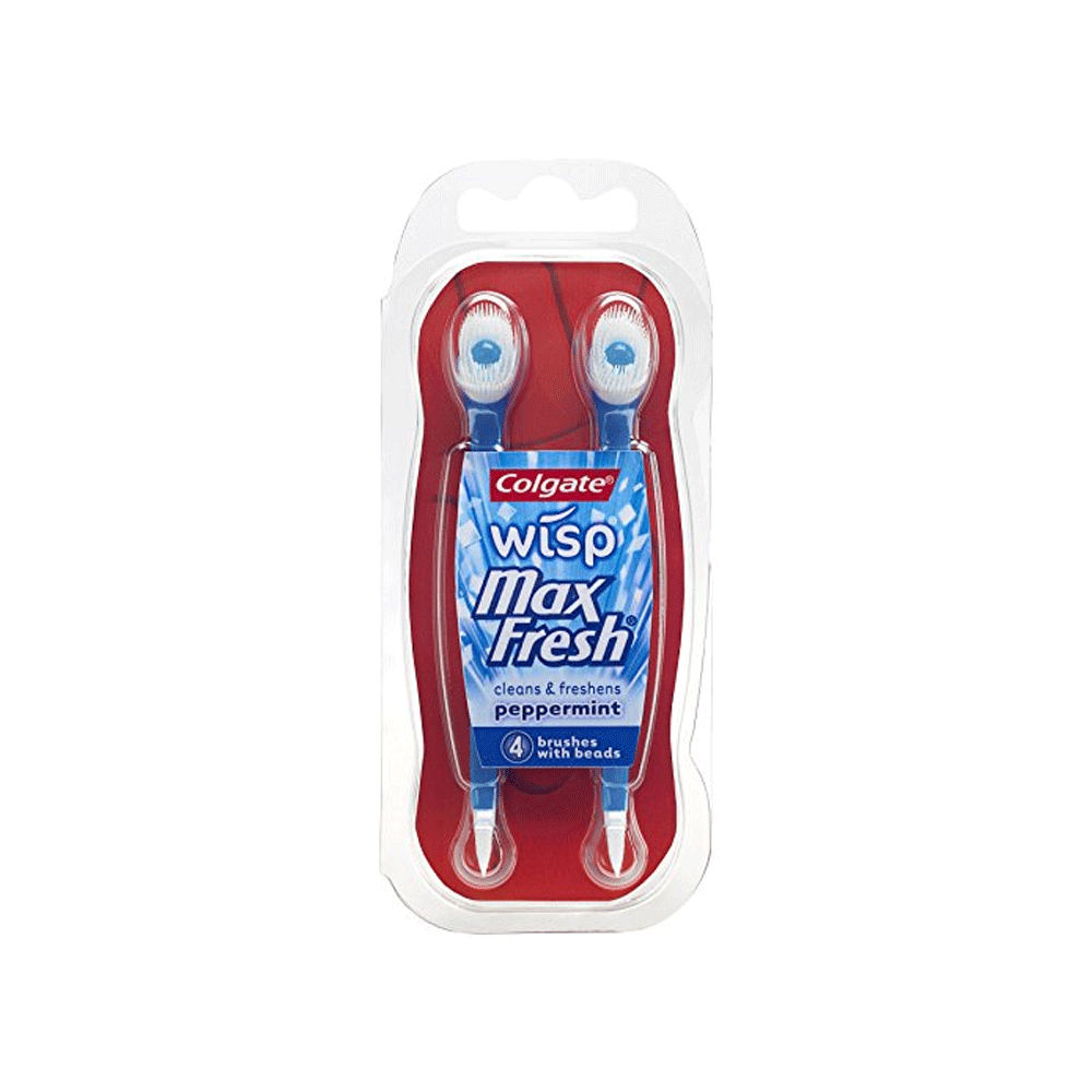 Colgate Wisp Max Fresh Toothbrushes with Beads - Peppermint
