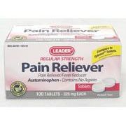 Leader Pain Reliever Tablets 325mg - 100 Count
