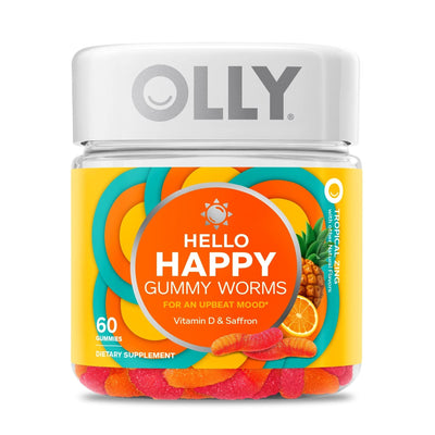 Olly Hello Happy Gummy Worms con Vitamina D