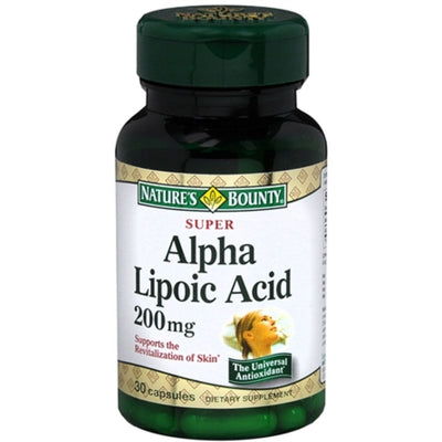 Cápsulas de Ácido Alfa Lipoico Super de Nature's Bounty, 200 Mg