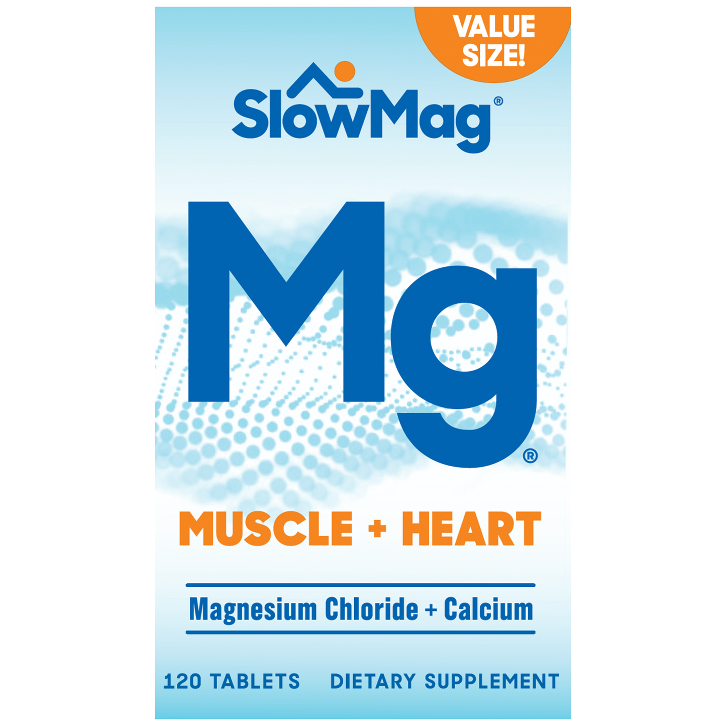 Slow-Mag Muscle + Heart Chlorure de Magnésium avec Calcium - 120 Comprimés