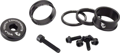 Wolf Tooth BlingKit: Premium Headset Spacer Kit - Black