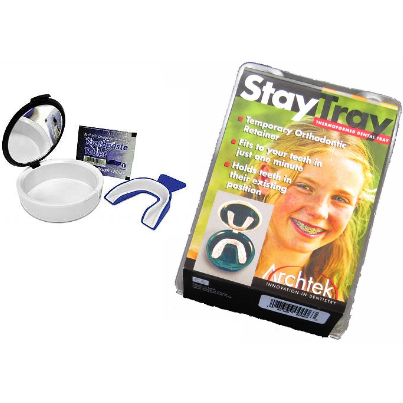 Estuche para dentaduras Archtek con bandeja dental termoformada