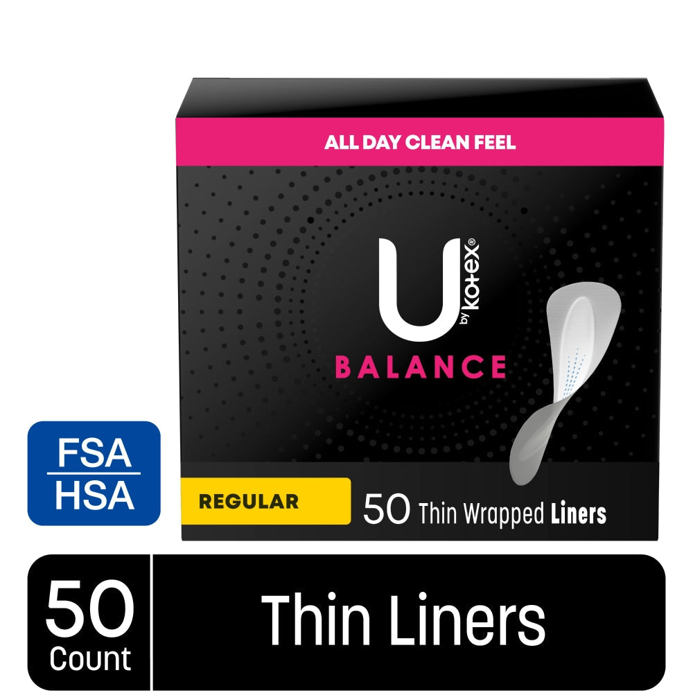 U by Kotex Balance Protectores Diarios, Delgados Regulares – 50 Contenido