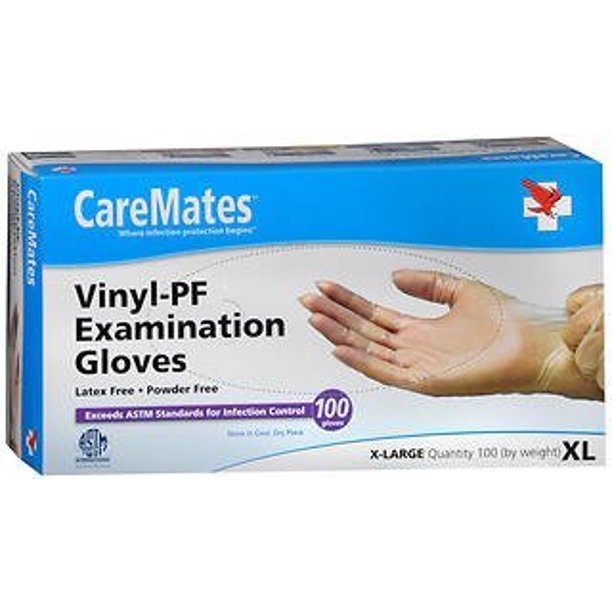 Gants d'examen en vinyle Caremates® – Protection sans latex et sans poudre