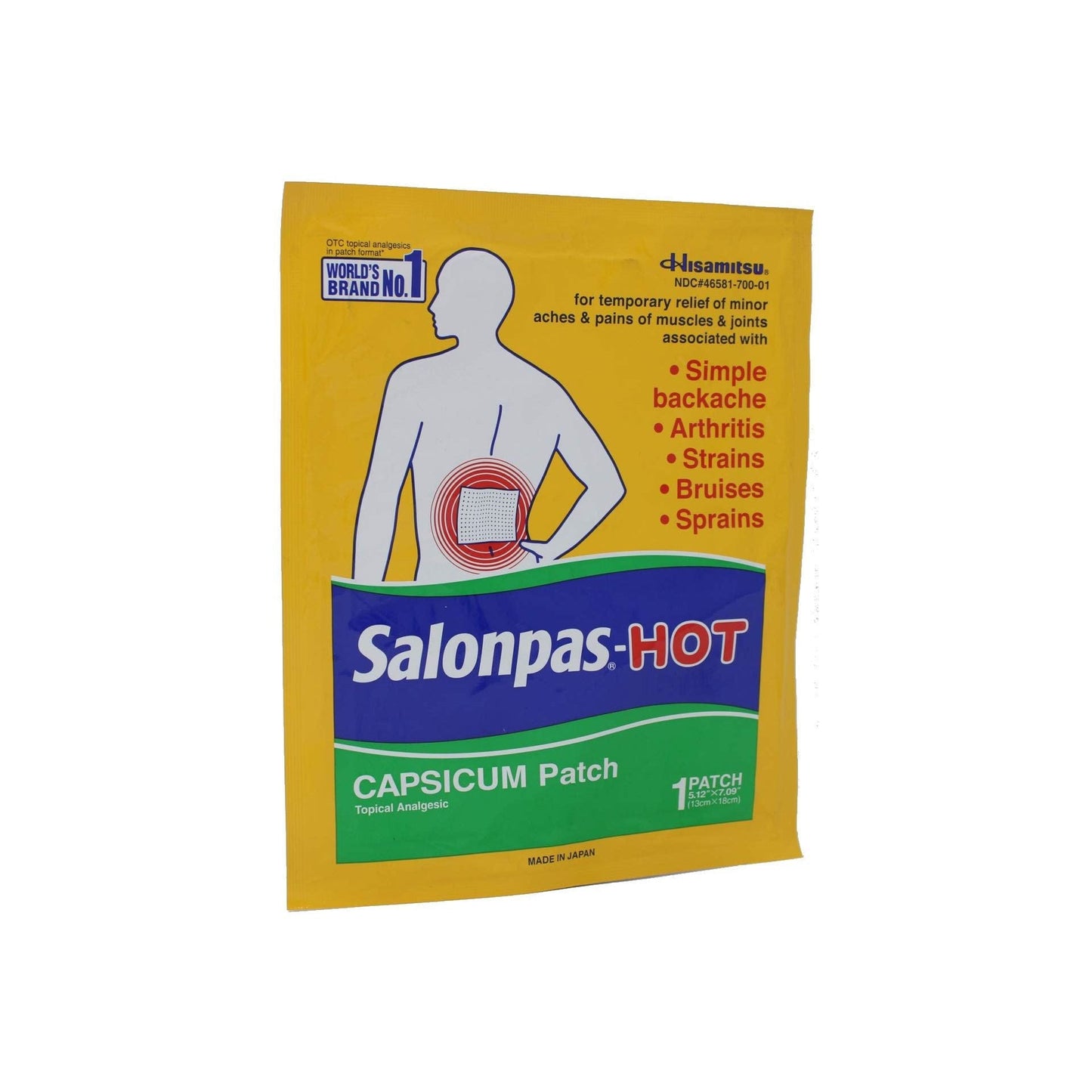 Parche Caliente de Capsicum Salonpas para Alivio Dirigido