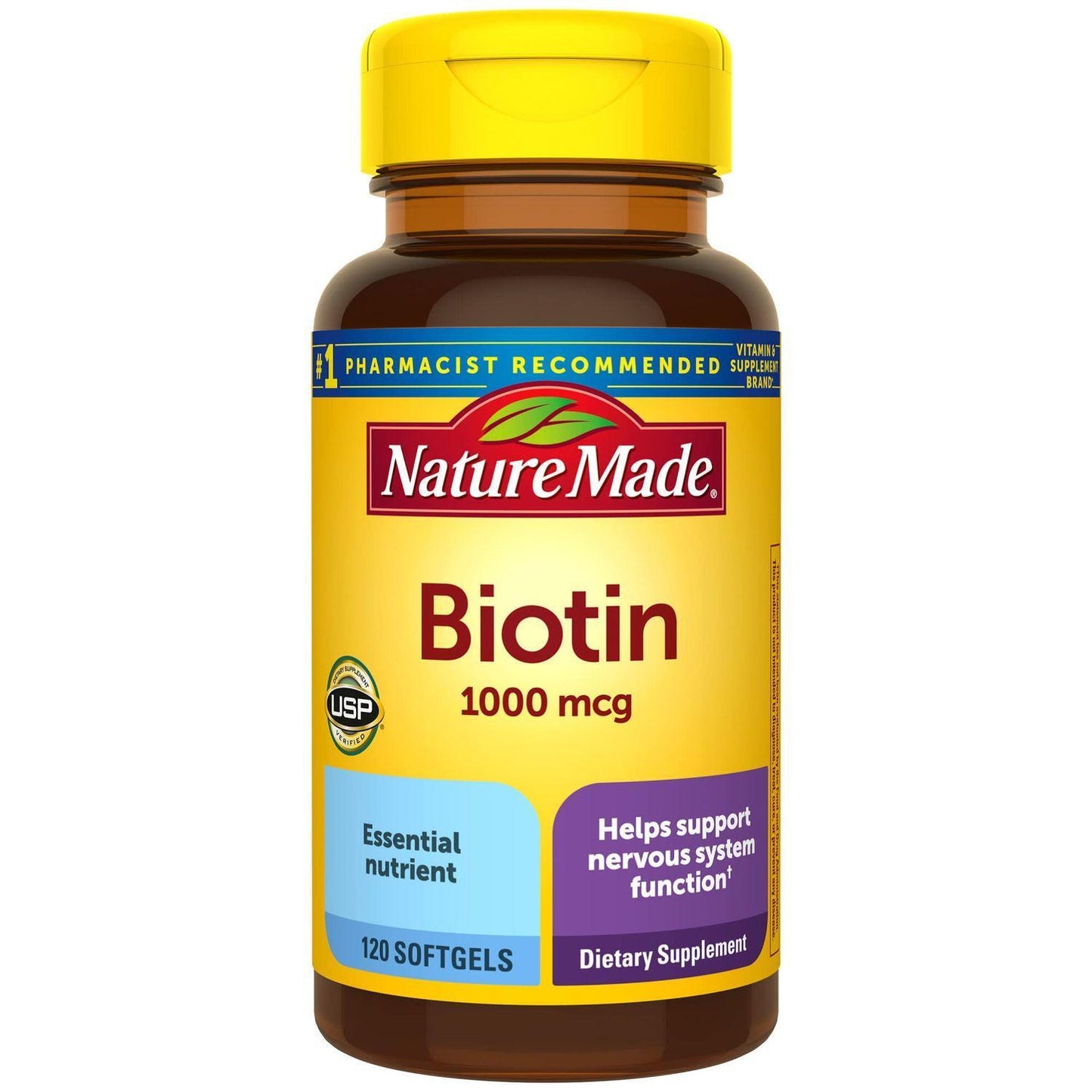 Nature Made Biotine 1000 Mcg Gélules Molles - 120 Comptes