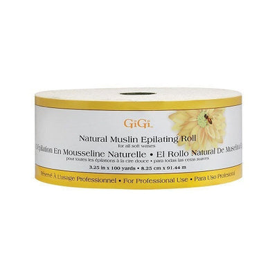GiGi Natural Muslin Epilating Roll - 3.25 In x 100 Yards