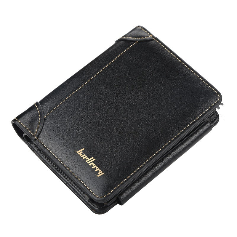 Portefeuille Zippé Court Multi-Cartes pour Hommes - Élégant et Fonctionnel