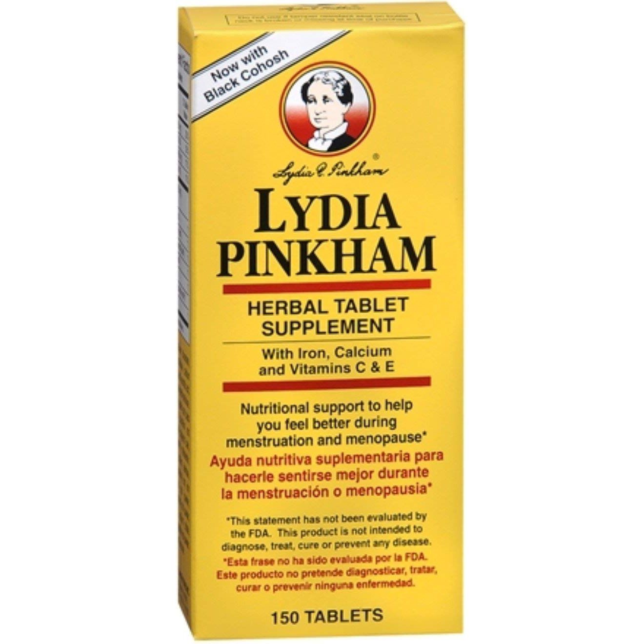 Lydia Pinkham Herbal Supplement - 75mg Tablets, 15 Count