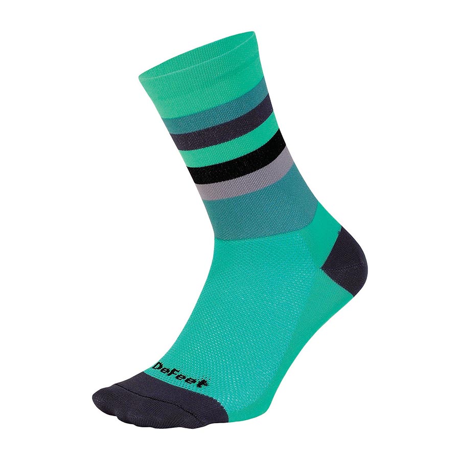 Calcetines DeFeet Aireator de 6" - Maverick Celeste/Gris Grafito
