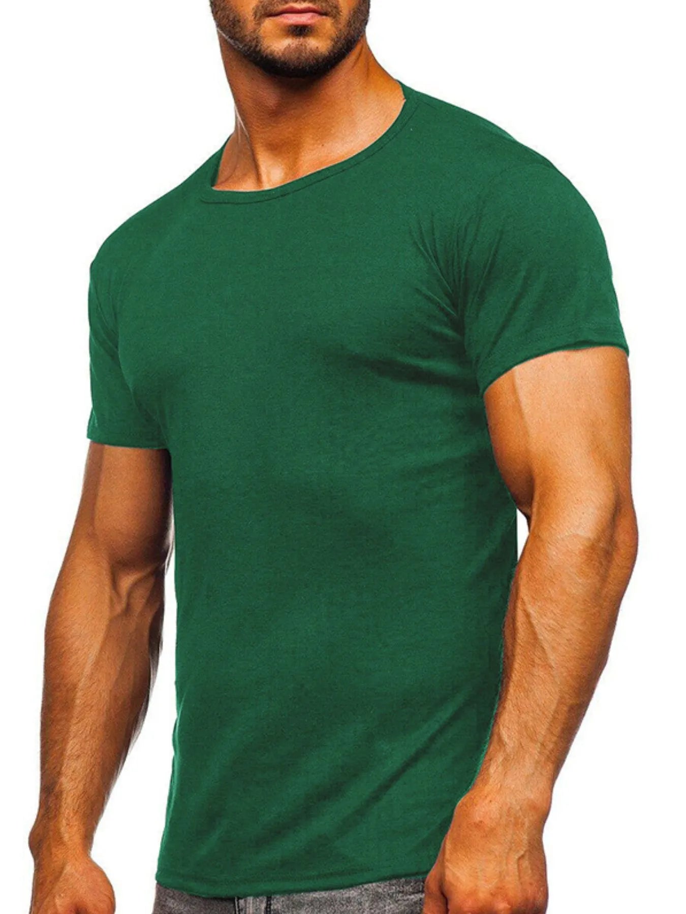 Camiseta de Cuello Redondo Clásica para Hombre en Tallas Grandes