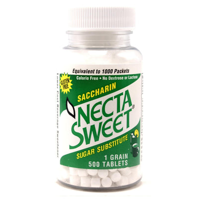 Necta Sweet Saccharin Sugar Substitute Tablets - 1.0 Grain