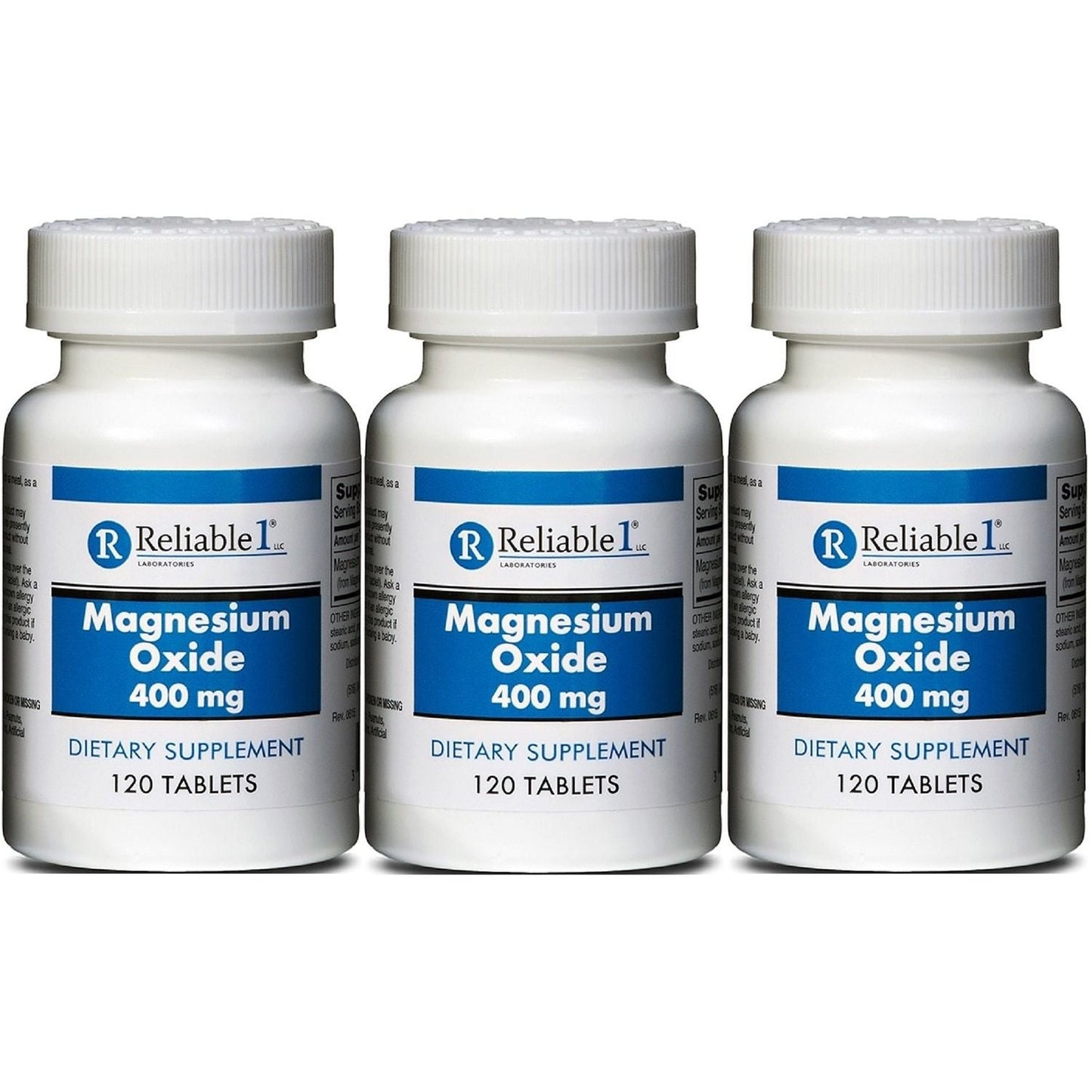 Óxido de Magnesio de Reliable-1 Laboratories – 400 mg (120 Tabletas)