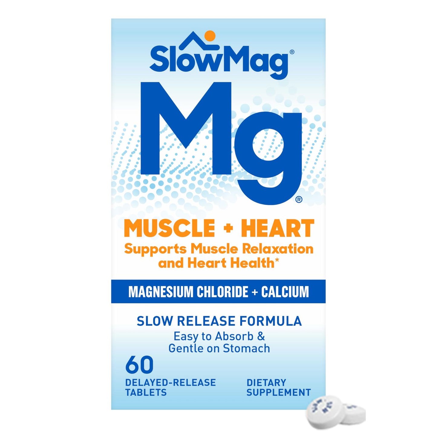 SlowMag Mg Muscle + Heart 60 Delayed-Release Tablets