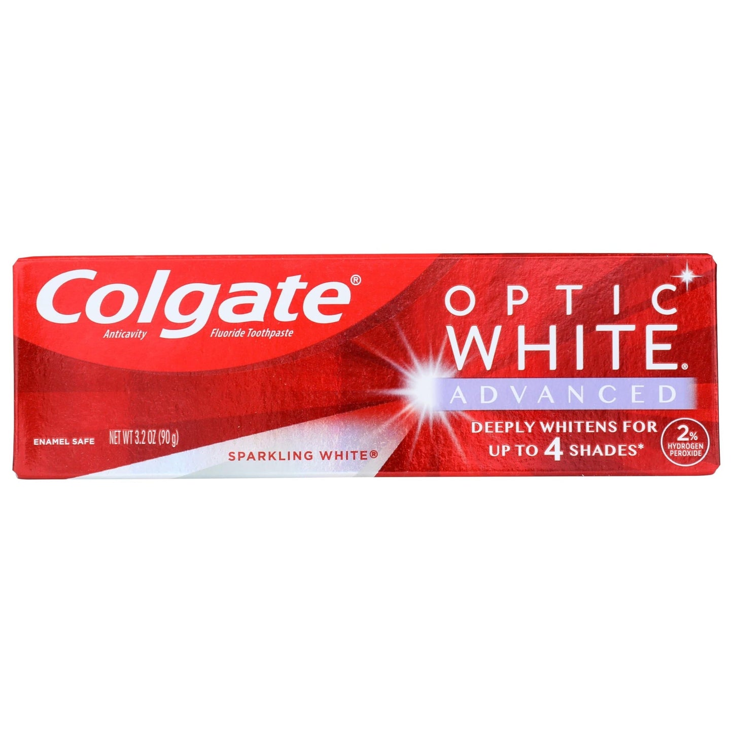 Pasta de dientes Colgate Optic White Advanced, Blanco Brillante, 3.2 Oz