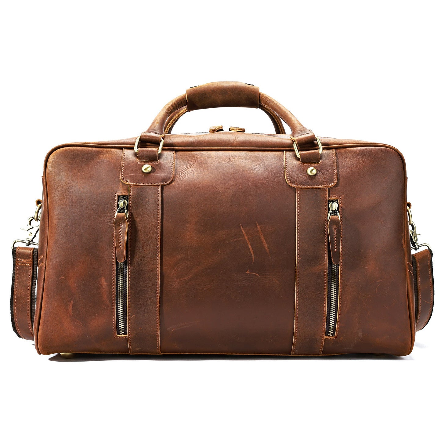 Sac de voyage rétro en cuir véritable premium pour hommes
