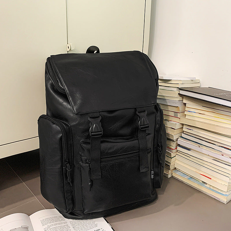 Mochila Retro de Cuero para Laptop para Hombres y Mujeres
