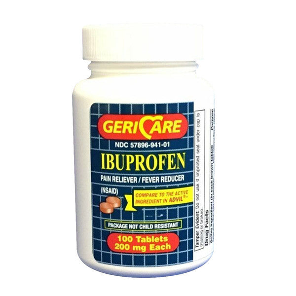 Tabletas recubiertas de ibuprofeno Geri-Care, 200 mg