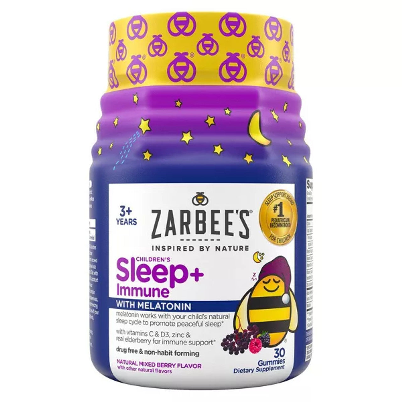 Gomitas para el Sueño y la Salud Inmunológica de Zarbee para Niños - Sabor a Baya, 30ct