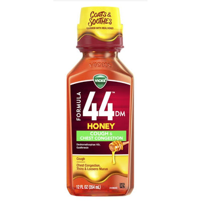 Vicks Formula 44 DM Honey Cough & Chest Congestion Relief