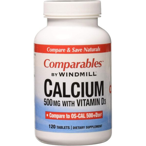 Tableta de Carbonato de Calcio de Concha de Ostra Windmill 500 Mg - 120 Conteos