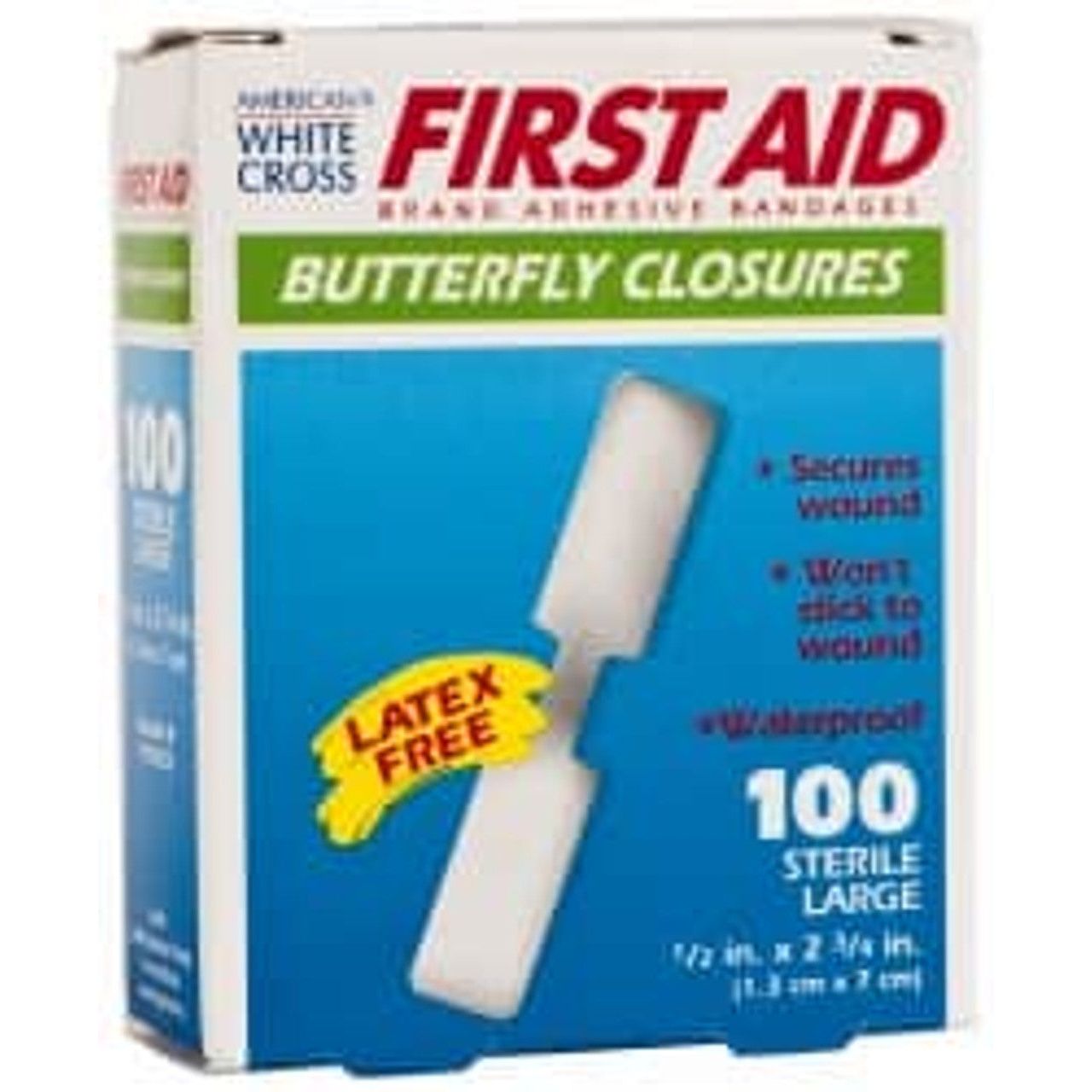 Medique Butterfly Large Adhesive Bandages - Caja de 100