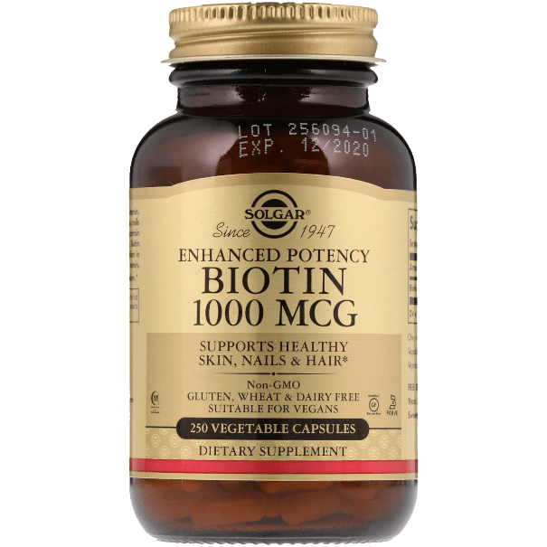 Solgar Biotin 1000mcg - 250 Vegetable Capsules