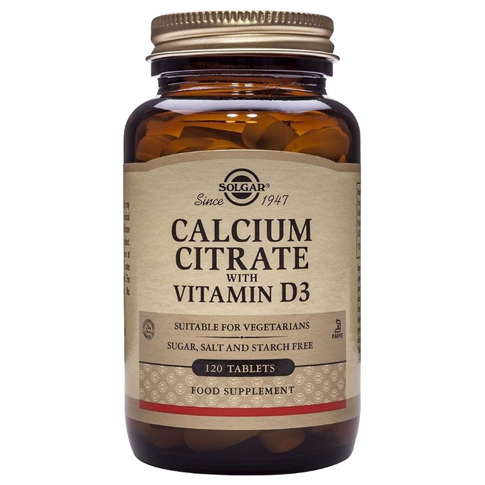 Solgar Citrato de Calcio con Vitamina D3 - 120 Tabletas