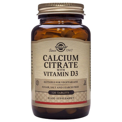 Solgar Citrate de Calcium avec Vitamine D3 - 120 Comprimés