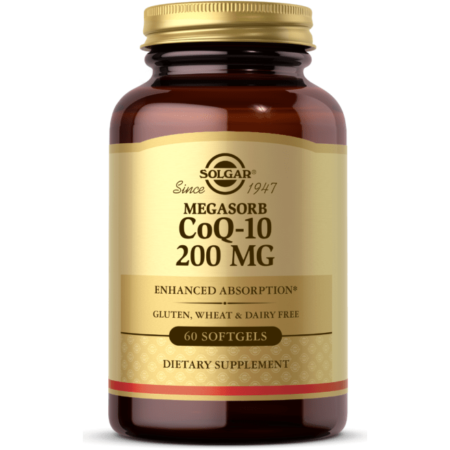 Solgar Megasorb CoQ-10 200 mg - 60 Gélules Molles