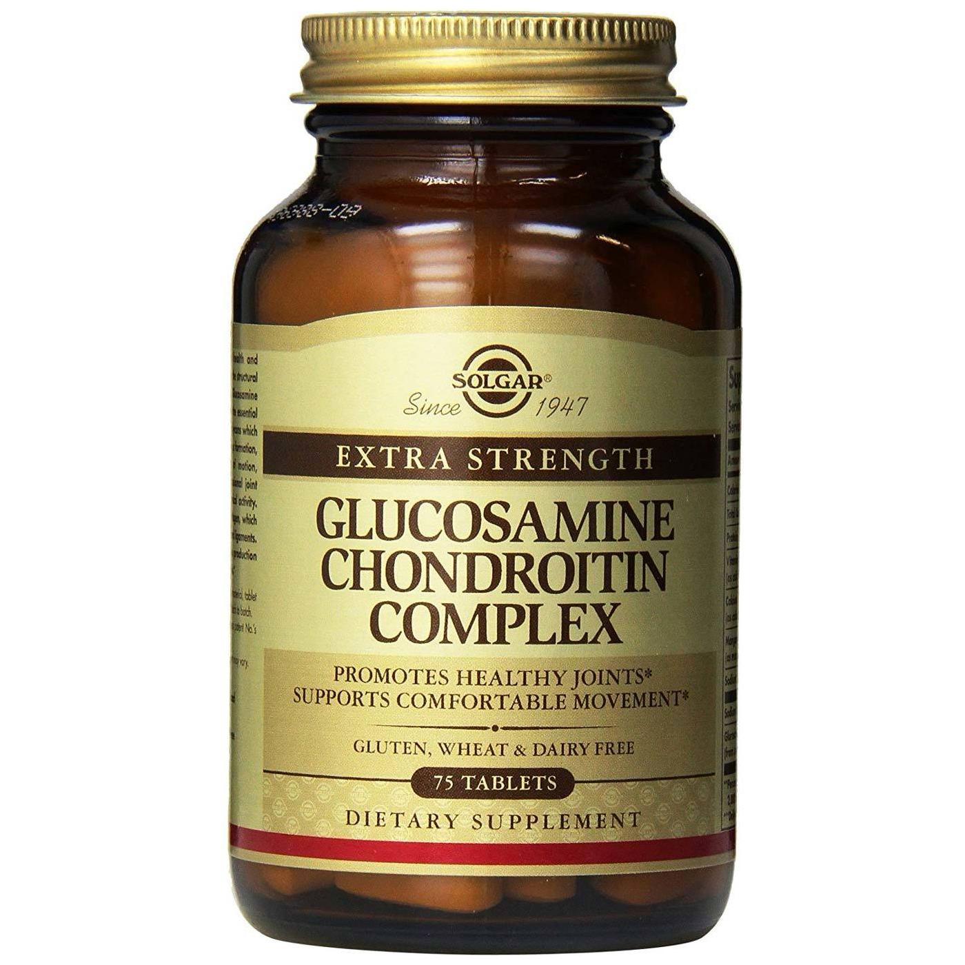 Complejo de Glucosamina y Condroitina Extra Fuerte de Solgar - 75 Tabletas