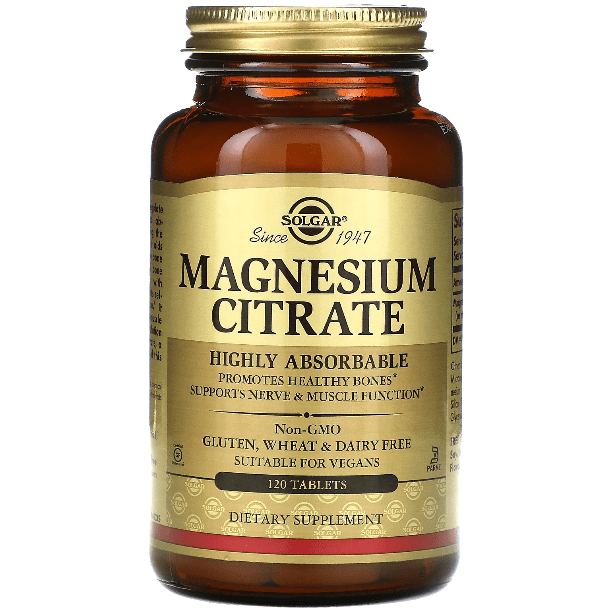 Solgar Magnesium Citrate - 120 Premium Tablets