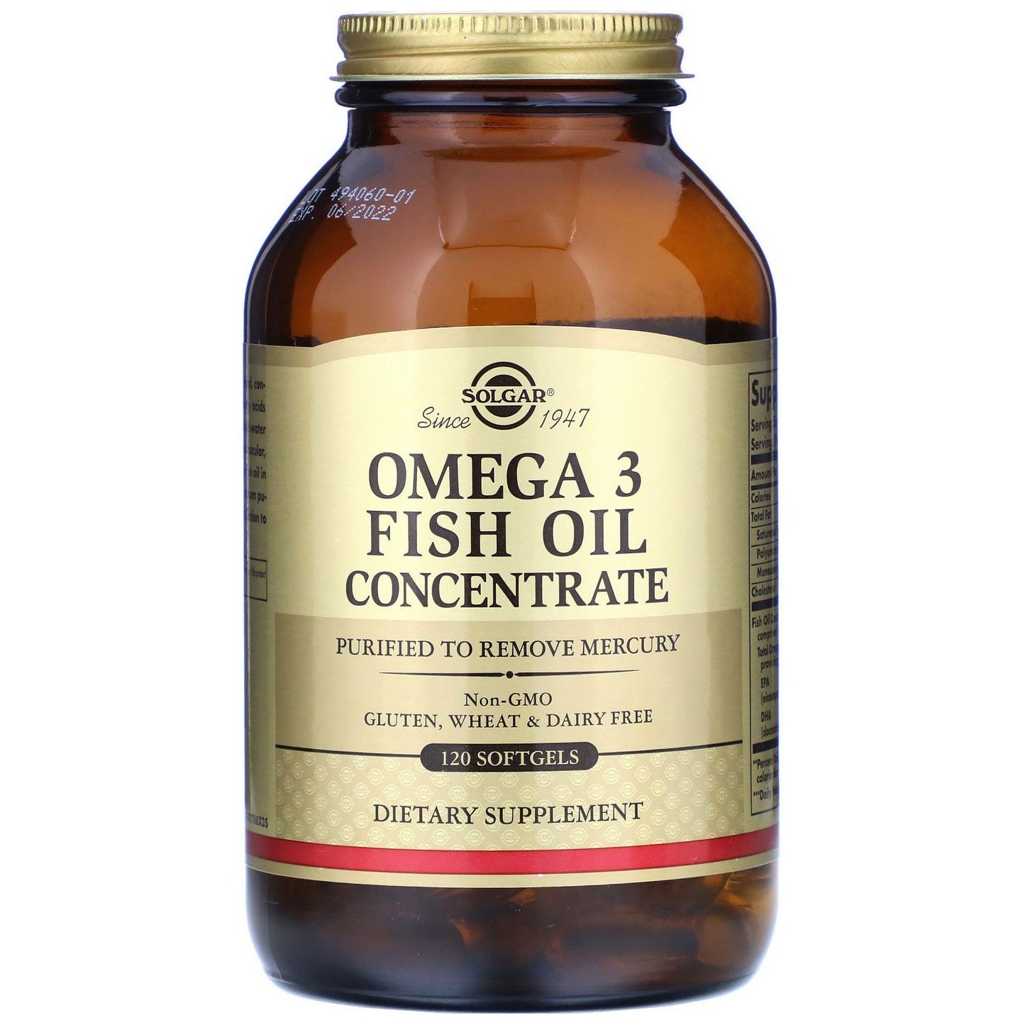 Solgar Omega-3 Fish Oil Concentrate - 120 Softgels